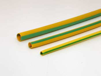 yellow Sleeving 3mm 4mm Tubing Wire Cable 0.5m-100m Electrical PVC Earth green 