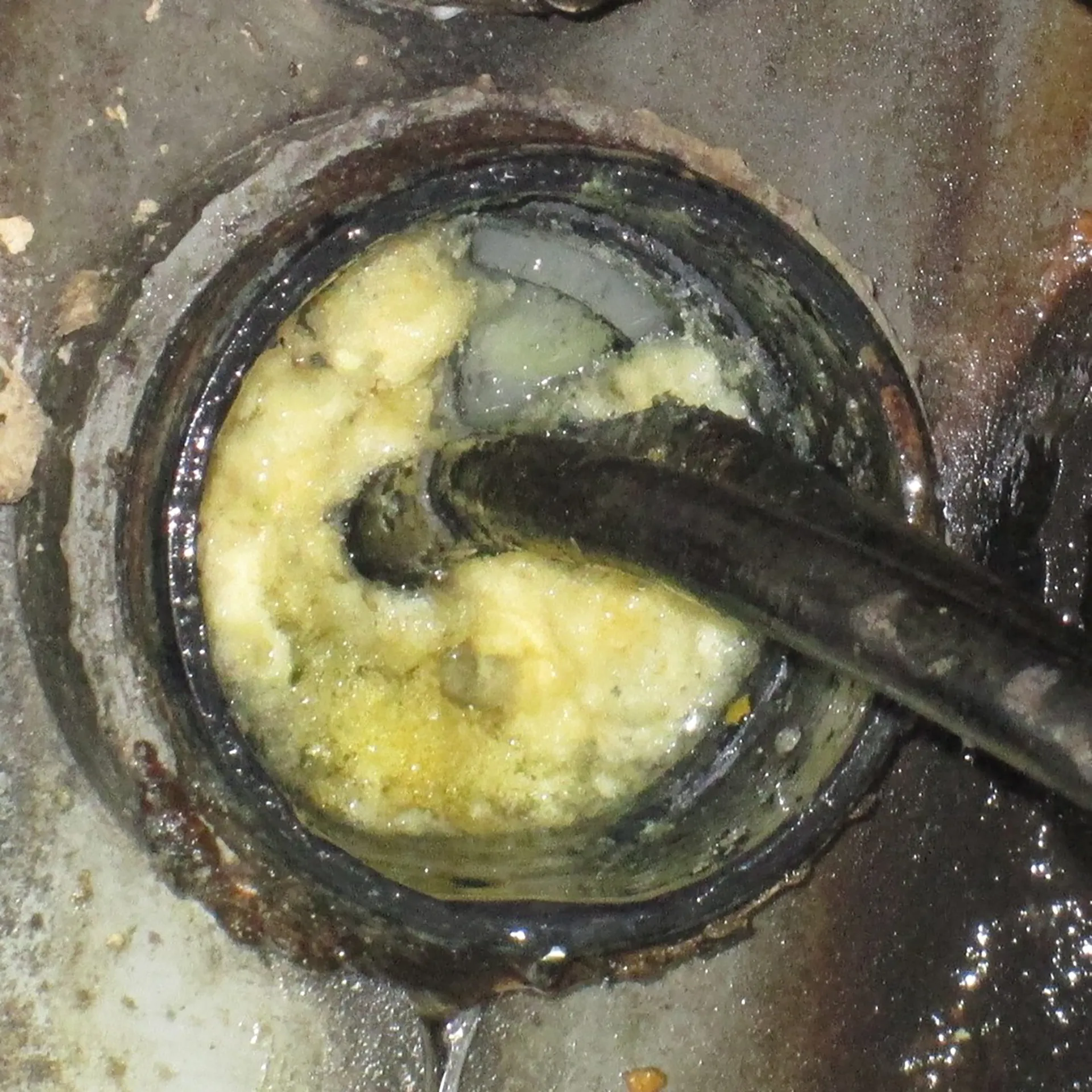 typical installation using expanding foam from a can