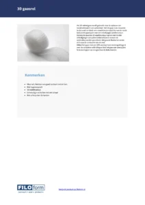 3D Gauze Technical Data Sheet (NL)