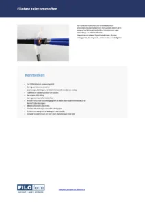 Fiche technique des joints Filofast Thermoshink (NL)