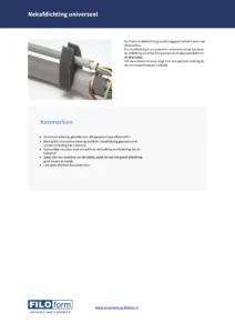 Filoslim Branch-off Seal Universal Technical Data Sheet (NL)