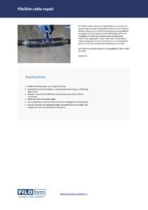 Filoslim Cable Repair Kit Technical Data Sheet (NL)