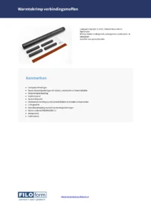 Fiche technique des raccords thermorétractables (NL)