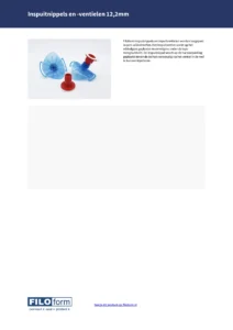 Injection Nipple & Valves 12.2mm Technical Data Sheet (NL)
