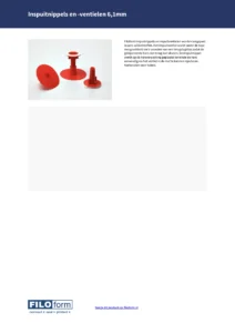 Injection Nipple & Valves 6.1mm Technical Data Sheet (NL)