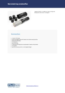 Fiche technique des joints d'extrémité en direct (NL)