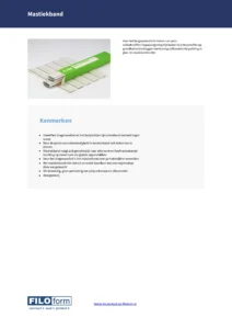 Technisch gegevensblad mastiekband (NL)