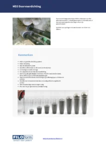 MD3 Duct Sealing System Technical Data Sheet (NL)