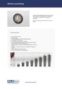 MD4 Duct Sealing System Technical Data Sheet (NL)