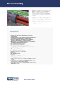 MD5 Duct Sealing System Technical Data Sheet (NL)