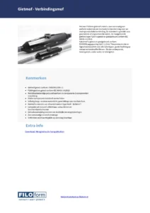 Straight Connection Joint Technical Data Sheet (NL)