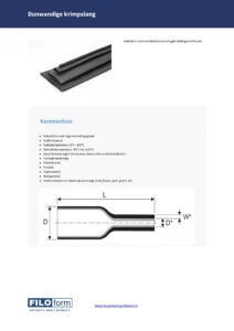 Fiche technique des gaines thermorétractables à paroi mince (NL)