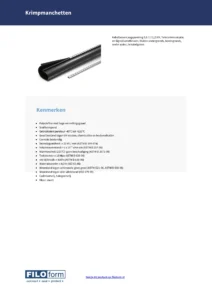 Fiche technique sur les manchons enveloppants (NL)