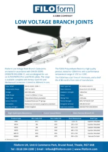 Branch Cable Joints Technical Data Sheet (EN)