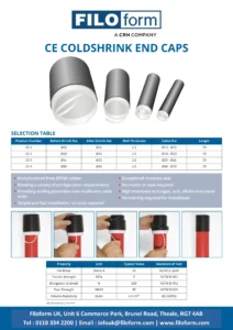Coldshrink End Caps Technical Data Sheet (EN)