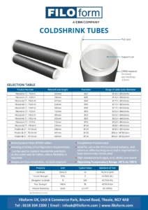 Coldshrink Tubes Technical Data Sheet (EN)