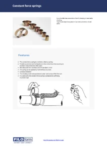 Constant Force Springs Technical Data Sheet (EN)