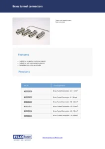 Brass Tunnel Connector Technical Data Sheet (EN)