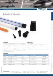 End Cap for Microducts Technical Data Sheet (DE)