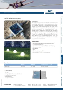 Gel Box T40 GQ Technical Data Sheet (DE)