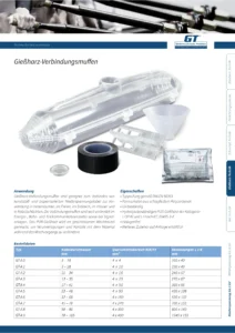 GT-A gegoten kunststof houders Technisch gegevensblad (DE)