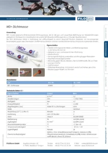 MD+ Technical Data Sheet (DE)