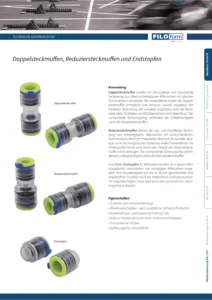 Micro Pipe Fittings Technical Data Sheet (DE)