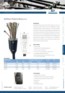 Technisch gegevensblad kunststof eindkap (DE)