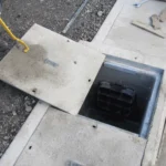 Beton-Füllabdeckung offen