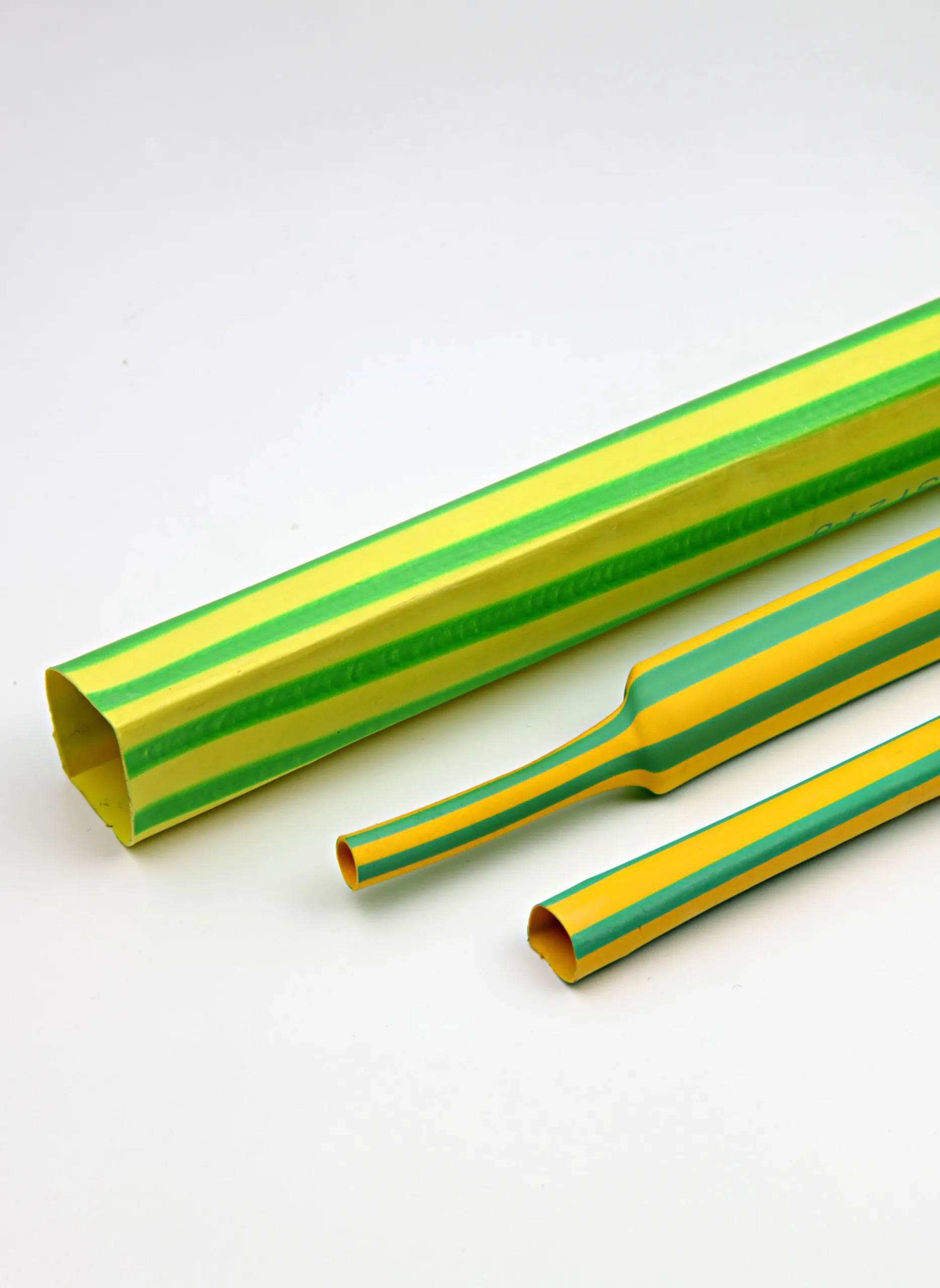 green and yellow thin wall shrink tubes