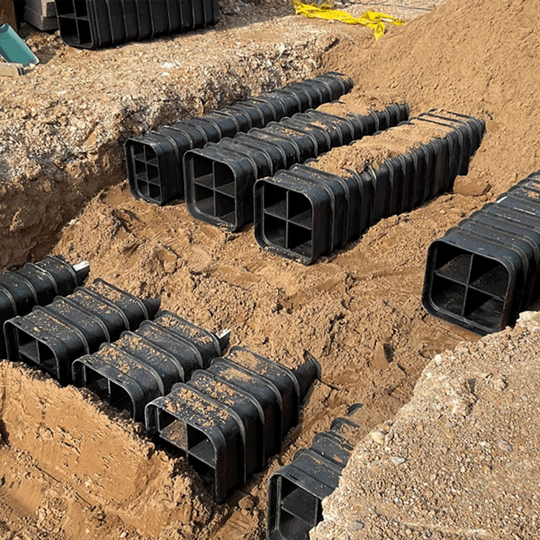 multiduct lightweight cable protection in sand