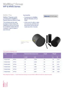 WallMax® Plug Technical Data Sheet (EN)