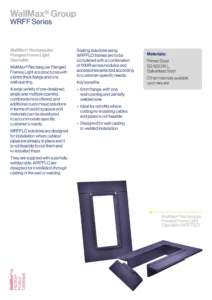 WallMax® Rectangular Flanged Frame Light Openable Technical Data Sheet (EN)