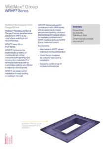 WallMax® Rectangular Holed Flanged Frame Technical Data Sheet (EN)