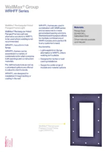 WallMax® Rectangular Holed Flanged Frame Light Technical Data Sheet (EN)