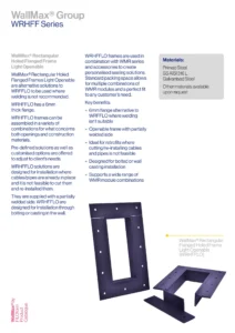 WallMax® Rectangular Holed Flanged Frame Light Openable Technical Data Sheet (EN)