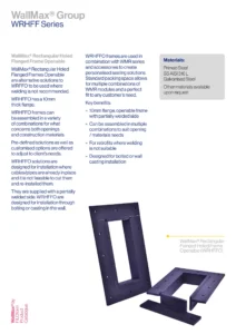 WallMax® Rectangular Holed Flanged Frame Openable Technical Data Sheet (EN)