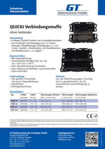 QUICKI Verbindungsmuffe