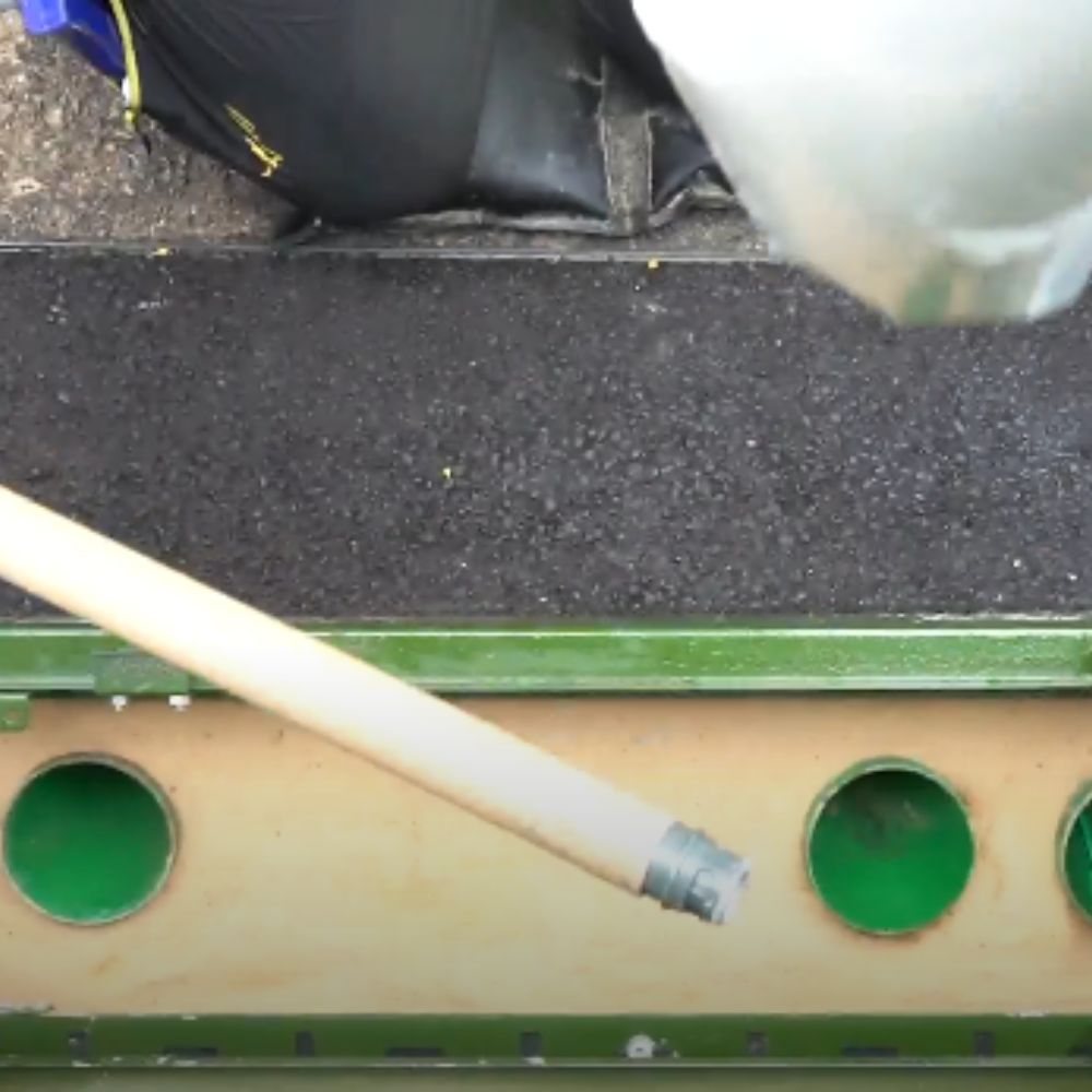 Cabinet base sealant installation process 3