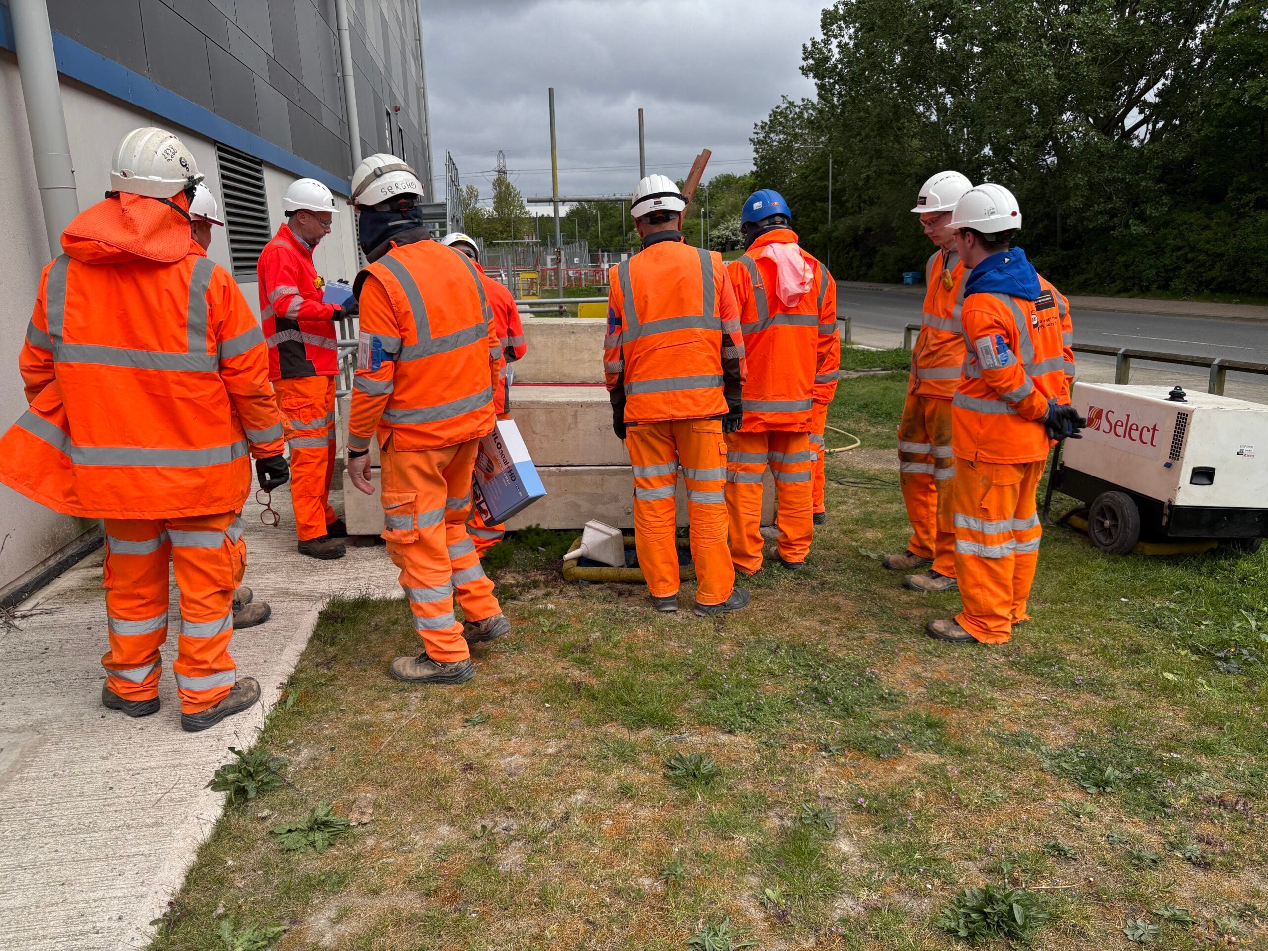 Sewage Treatment Works Duct Sealing - onsite team with FILOform kits