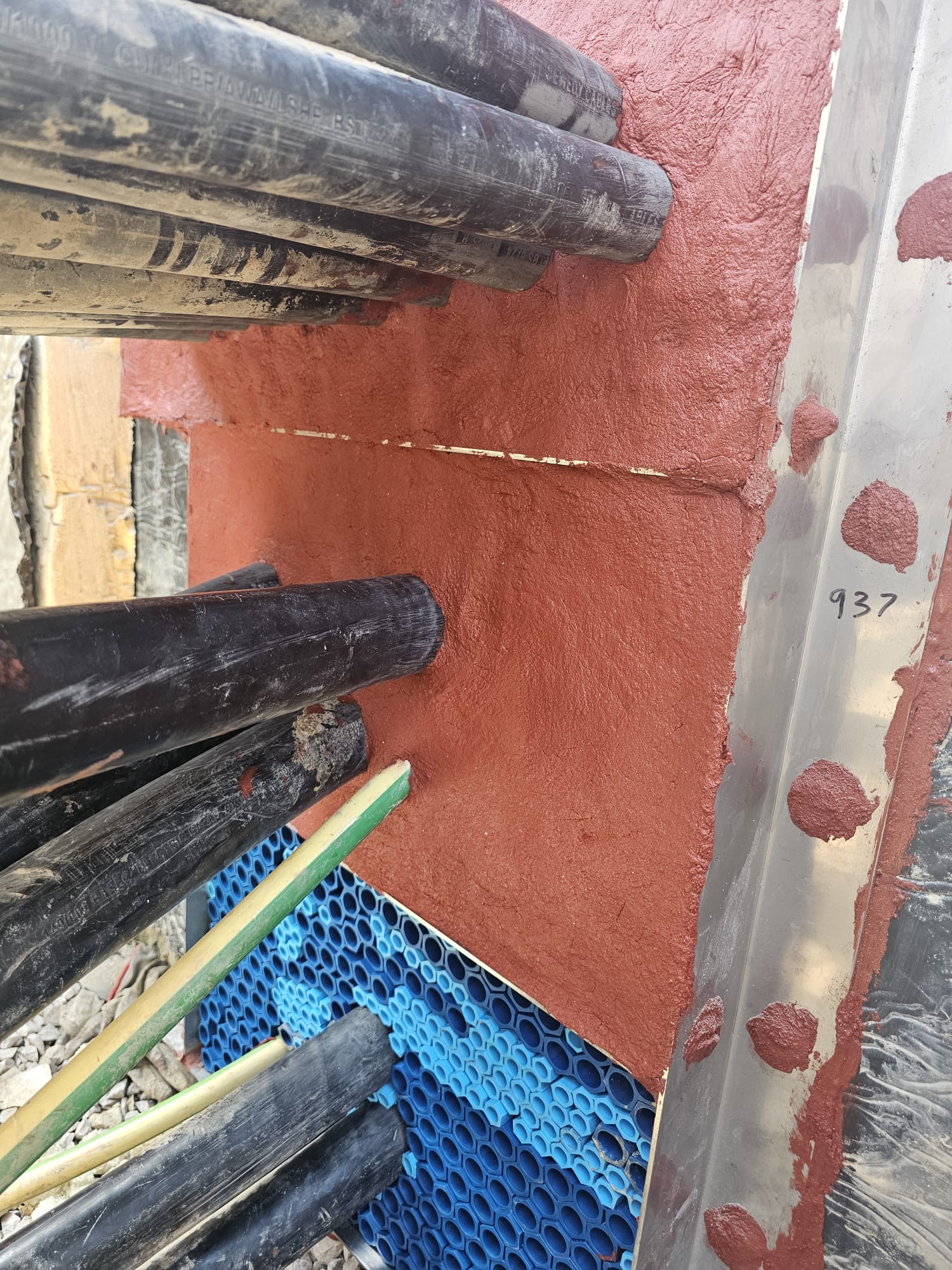 Llandudno case study bespoke cable entry sealing sealant in progress