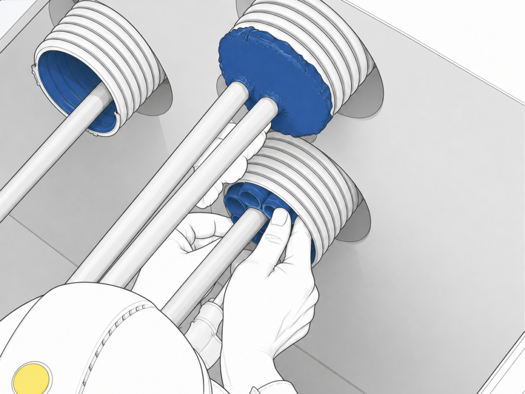filoform technical drawing duct seal installation 1782826483930 external penetrations