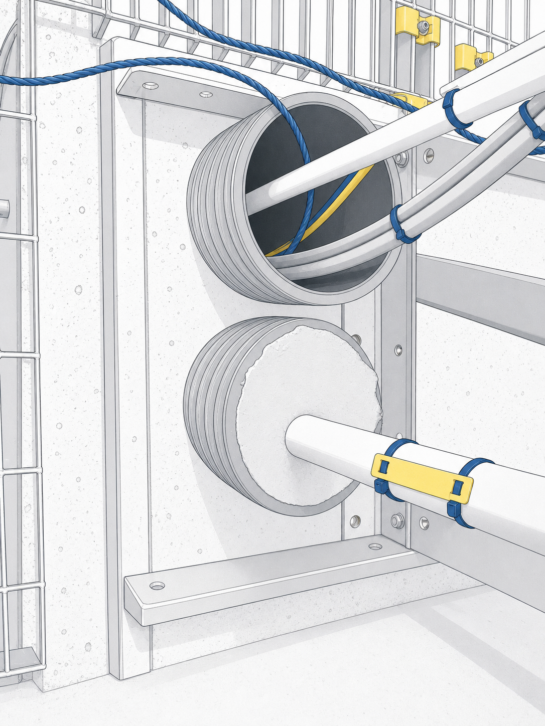 filoform technical drawing twin duct openings 1782899600777