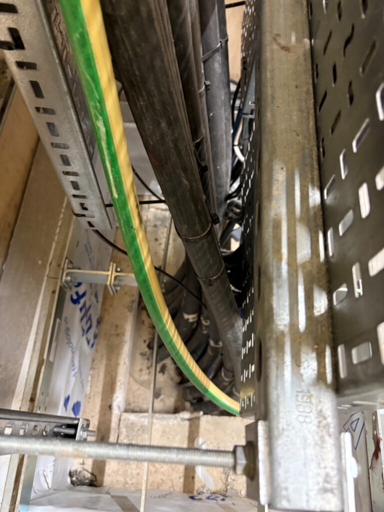 Case study British library before picture cable sealing
